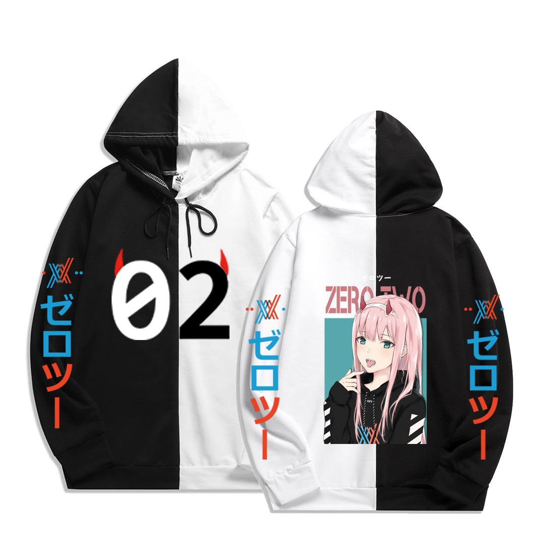 Anime Darling in the Franxx Zero Two 02 Sweatshirts Cozy Tops