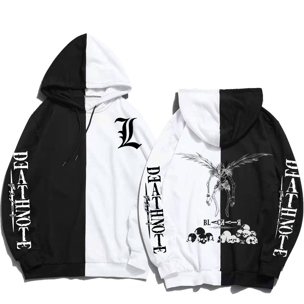 Anime Death Note Hoodies Patchwork Sweatshirts