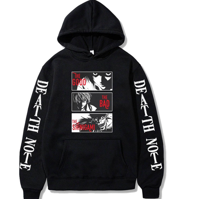 Anime Death Note Winter Warm Hoody Cartoon Graphic Printing Streetwear