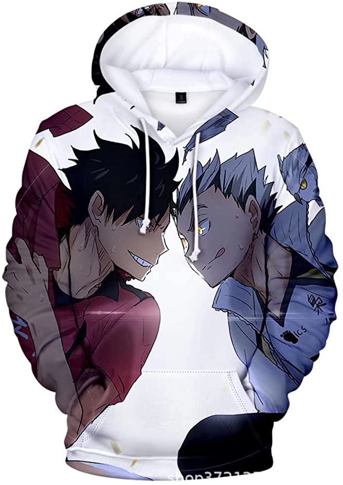 Anime Haikyuu Hoodie - Kotaro Bokuto Kuroo Tetsurou Unisex Hooded Sweatshirt