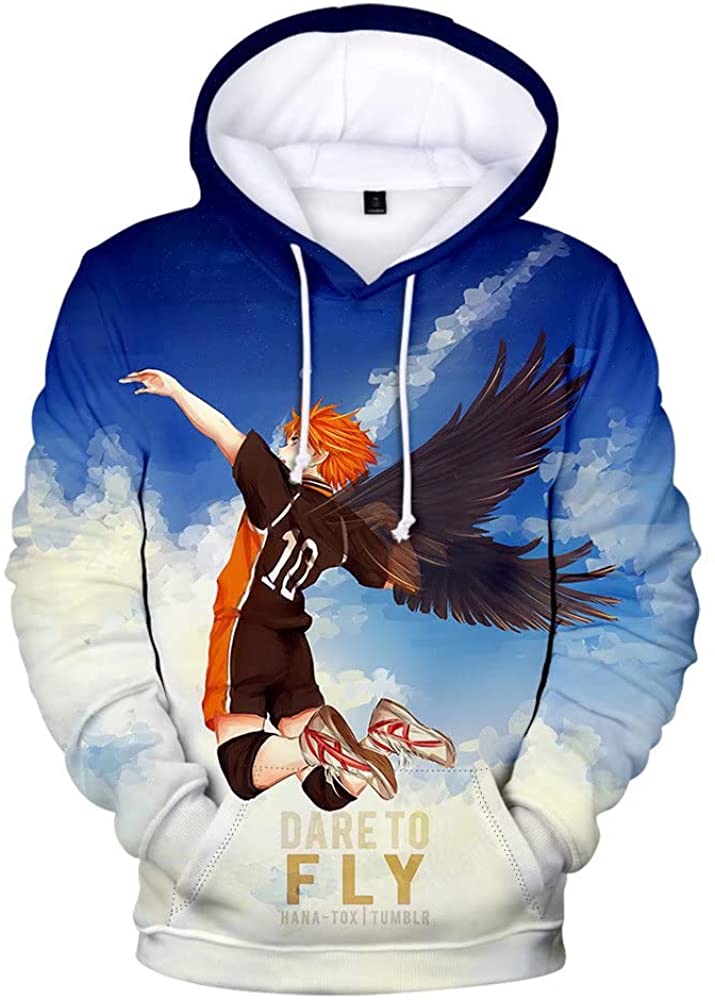 Anime Haikyuu Hoodie - Shoyo Hinata Dare to Fly Unisex Hooded Sweatshirt