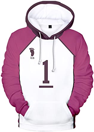 Anime Haikyuu Hoodie - Ushijima Wakatoshi Cosplay Hooded Volleyball Sweatshirt