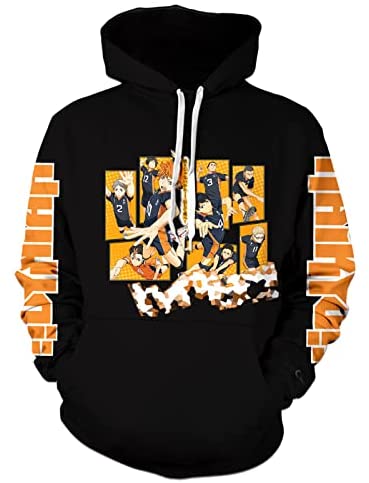 Anime Haikyuu Hoodie Unisex Long Sleeve Pullover Sweatshirt  Casual Fashion Hoodies