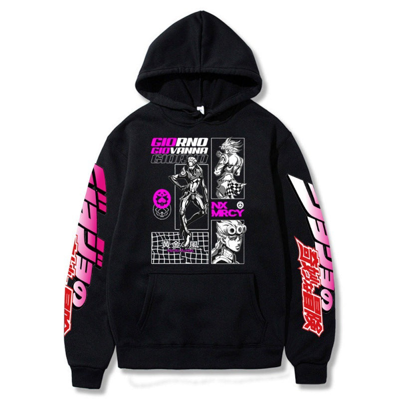 Anime JOJO's Bizarre Adventure Hoodie Harajuku Sportswear Streetwear Casual Hip Hop Oversized Pullover