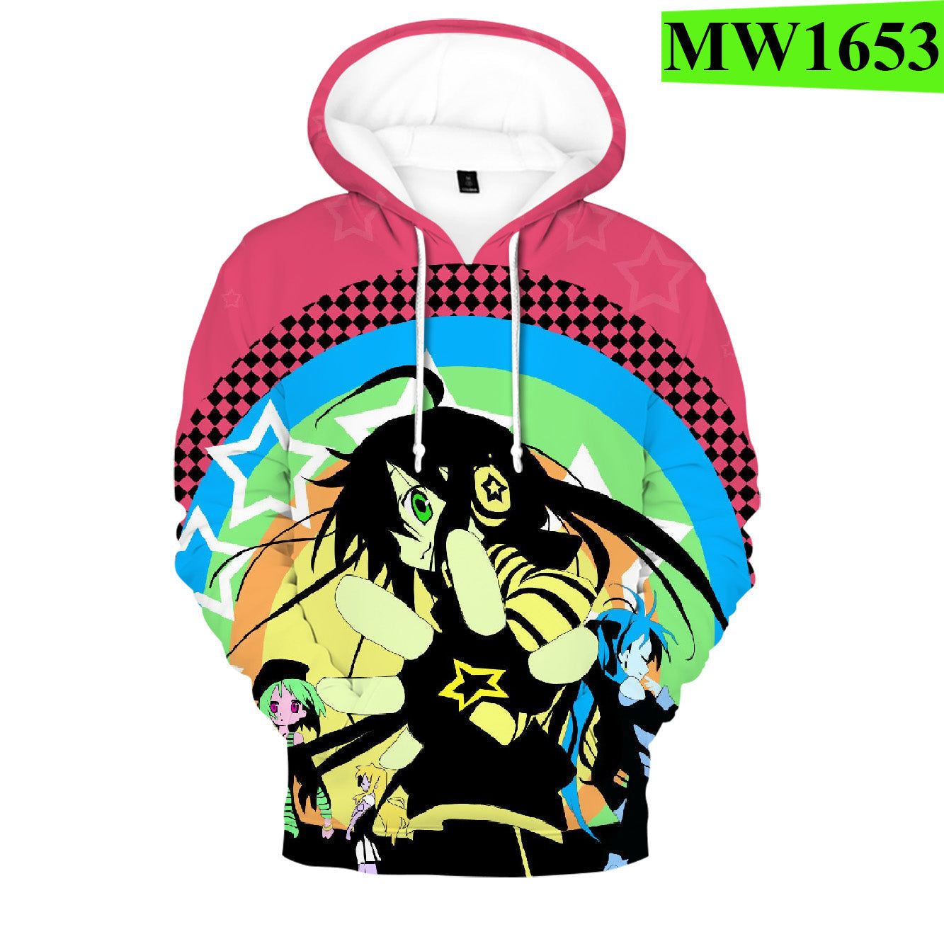 Anime Lucky Star Hoodies Streetwear Pullover Long Sleeve Sweatshirt