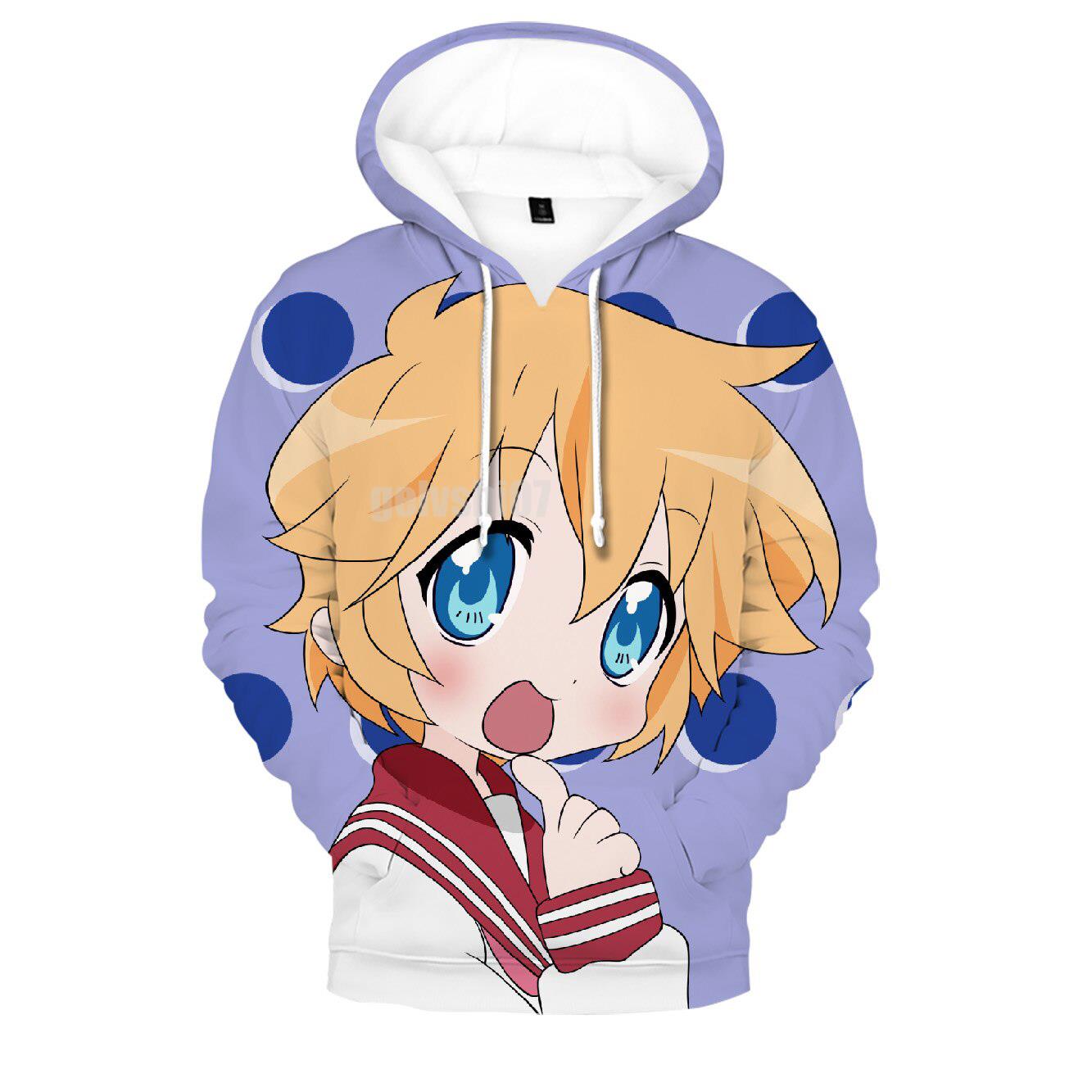 Anime Lucky Star Patricia Martin 3D Printed Hoodie Sweatshirts Streetwear Oversized Hoodies