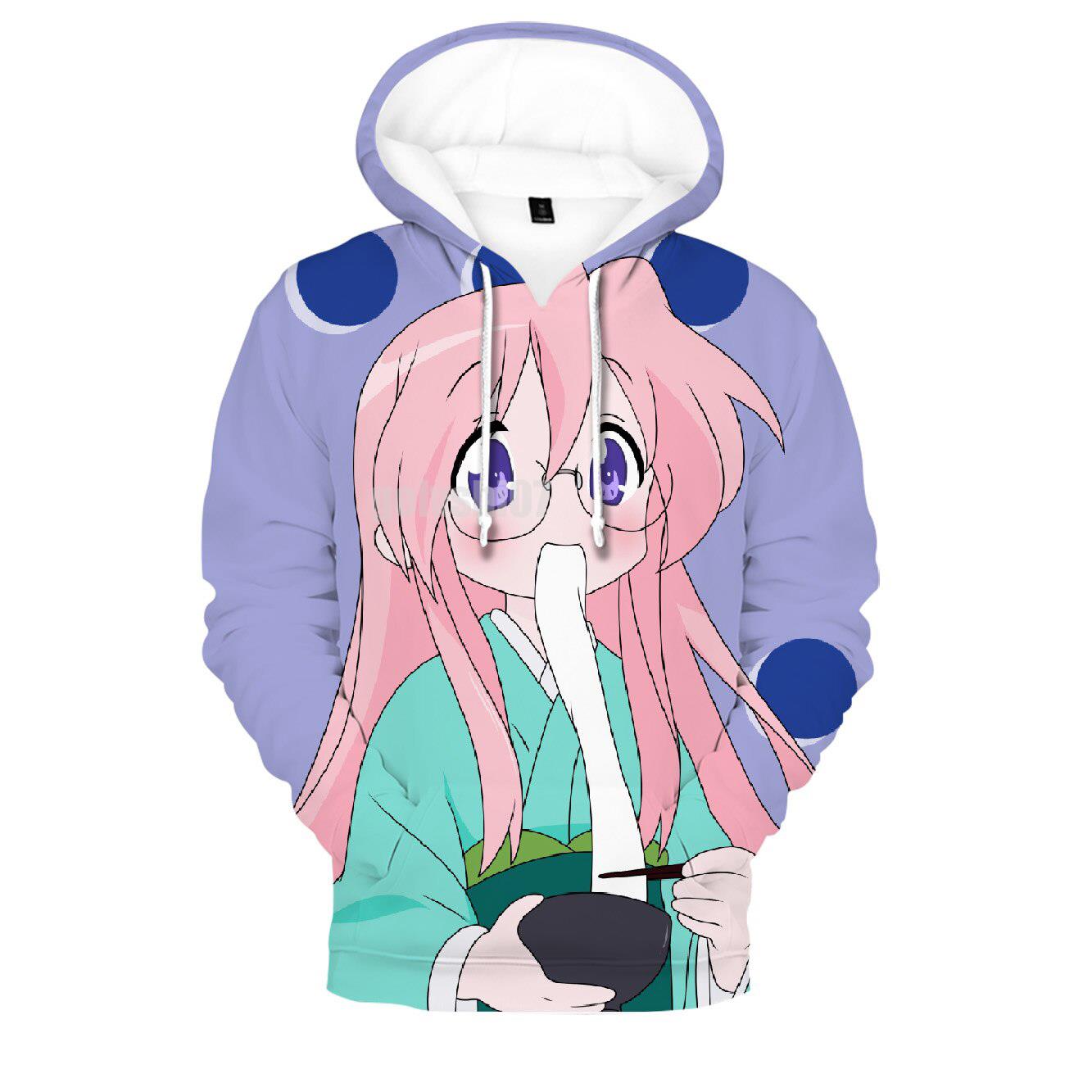 Anime Lucky Star Takara Miyuki 3D Printed Hoodie Sweatshirts Streetwear Oversized Hoodies