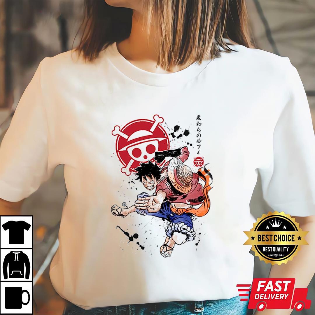 Anime One Piece Shirt Light Weight Crew T-shirt For Men