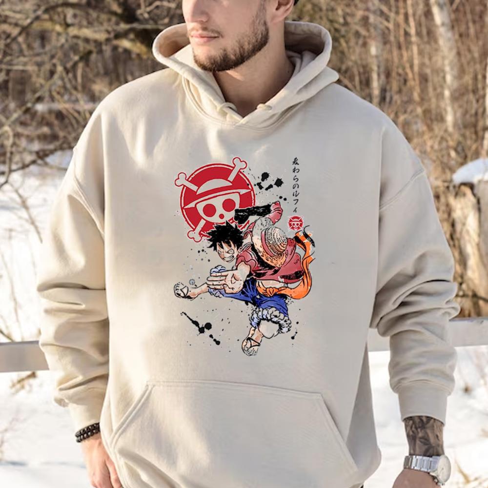 Anime One Piece Shirt Light Weight Crew T-shirt For Men
