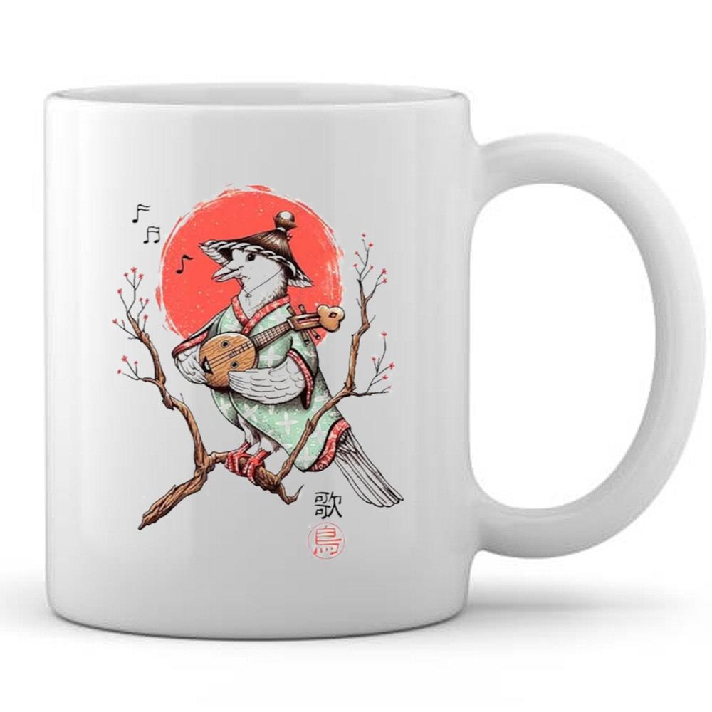Anime Sensei Japanese Pigeon Playing Banjo Unisex T-Shirt