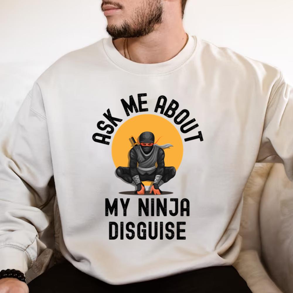 Ask Me About My Ninja Disguise Kids Shirt