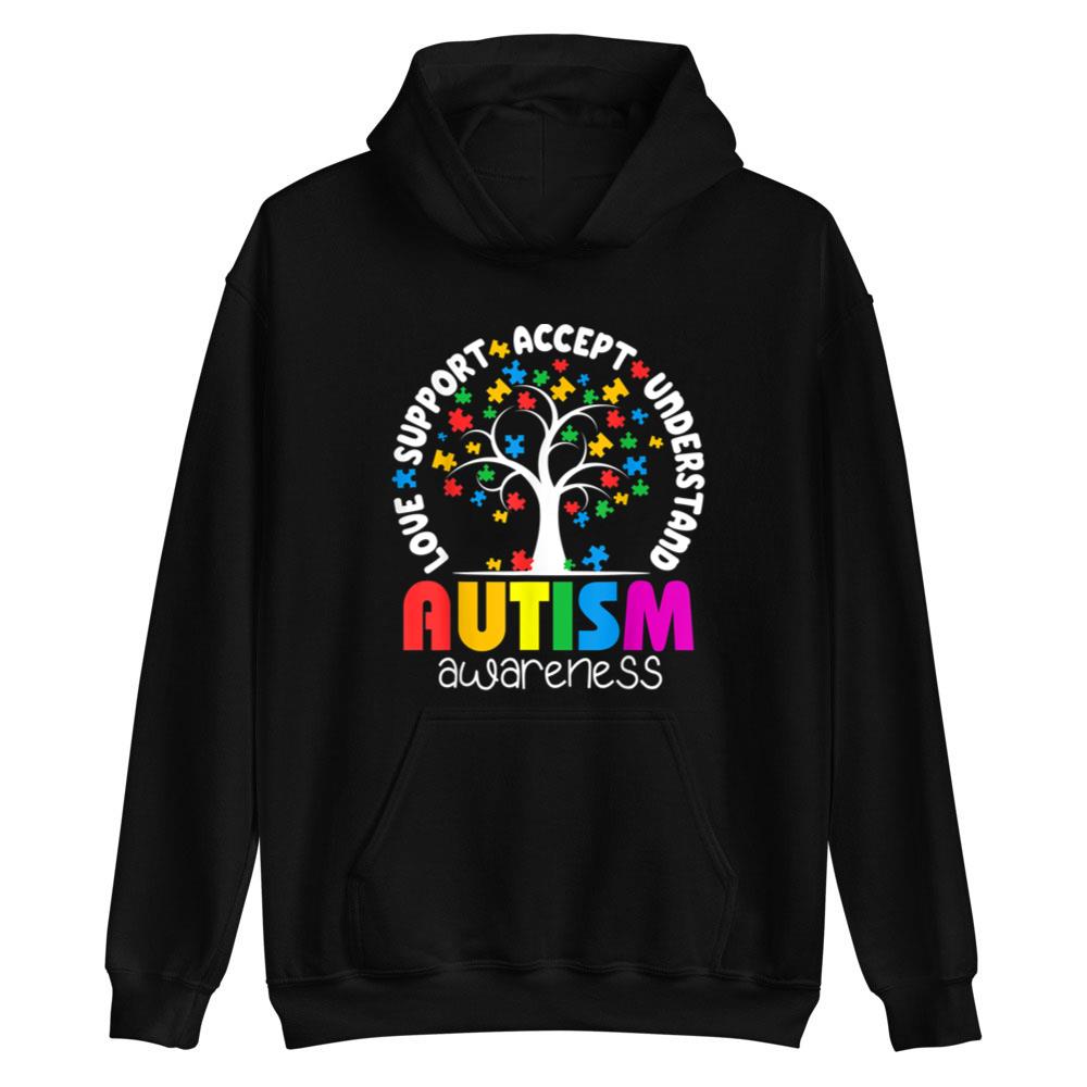 Autism Shirt Love Accept Support Autistic Autism Awareness T-Shirt