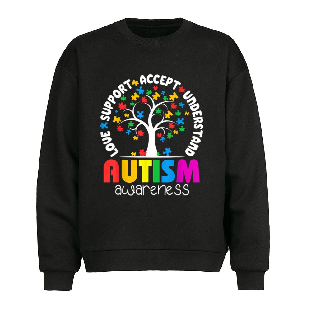 Autism Shirt Love Accept Support Autistic Autism Awareness T-Shirt