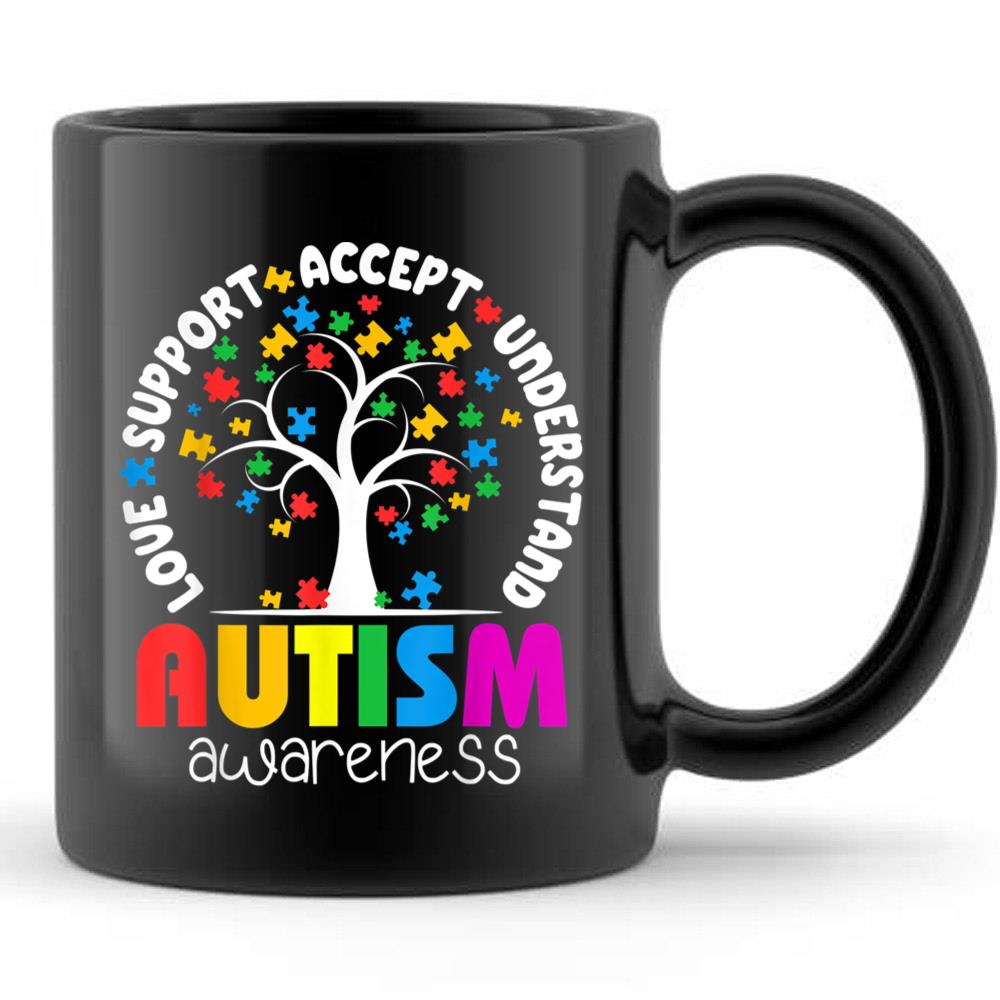Autism Shirt Love Accept Support Autistic Autism Awareness T-Shirt