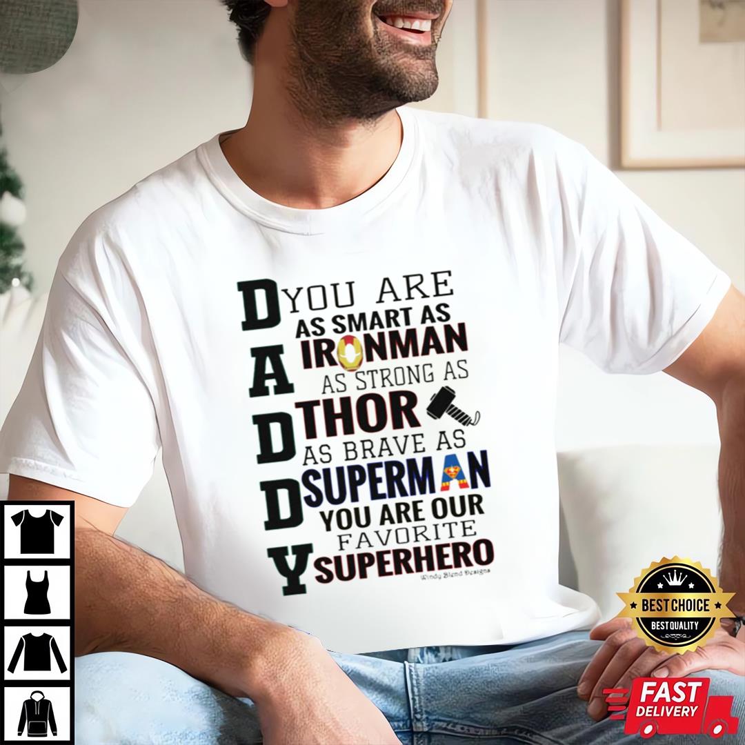 Avenger Daddy Funny Ironman Dad Shirt For Fathers Day Gift