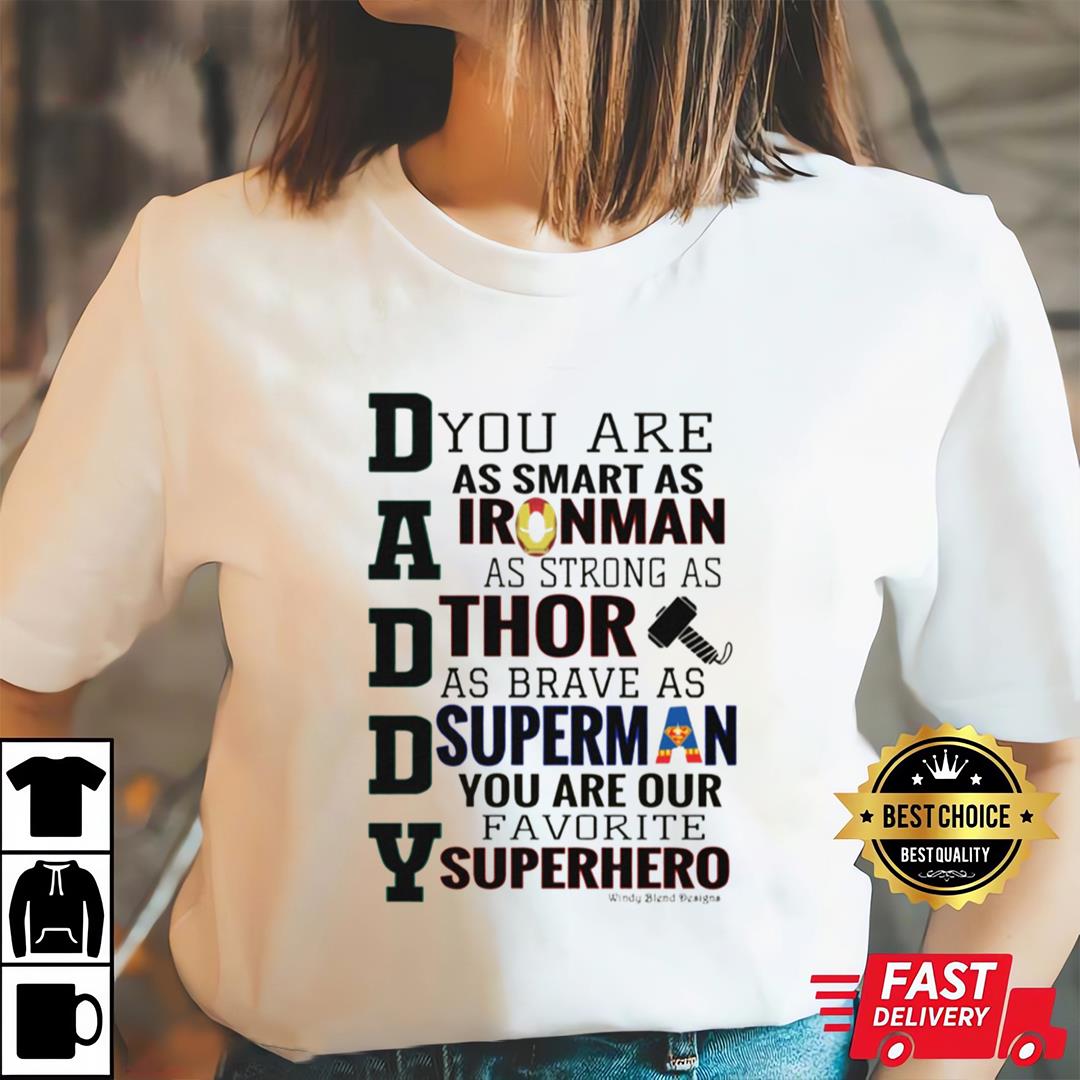 Avenger Daddy Funny Ironman Dad Shirt For Fathers Day Gift