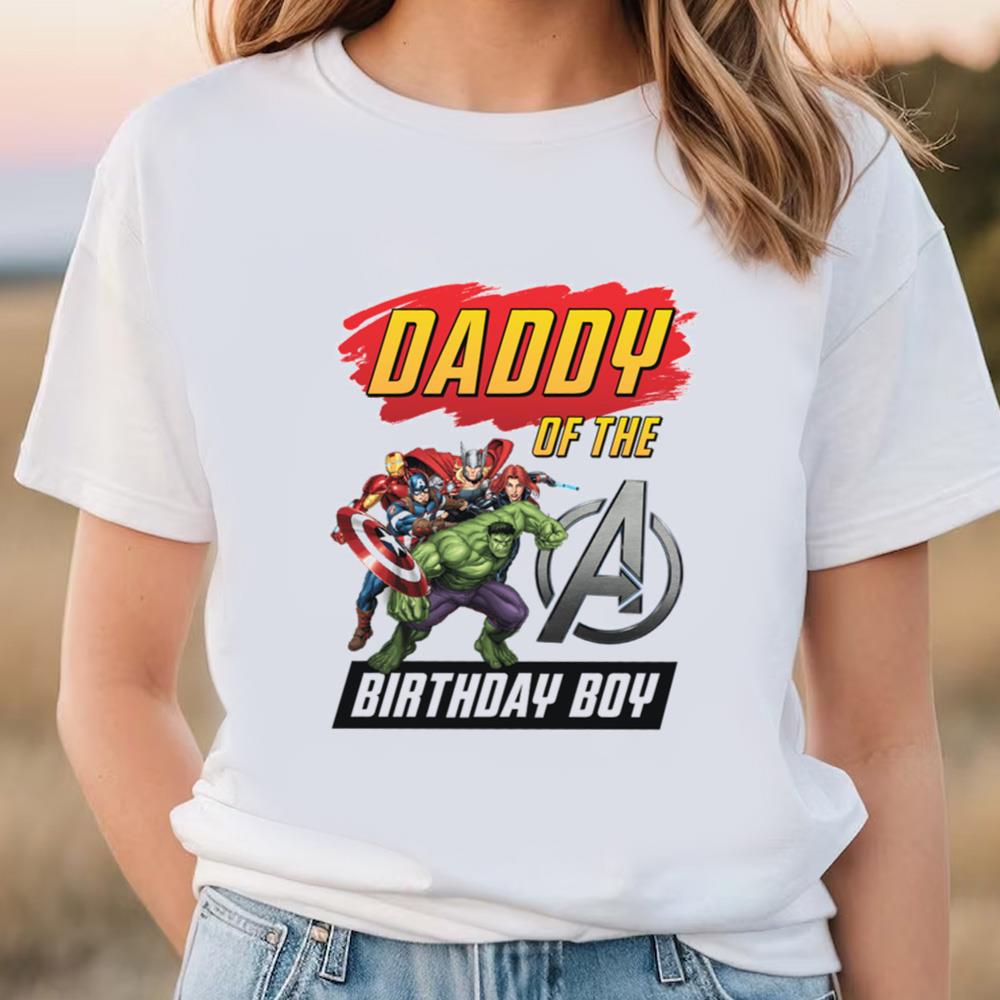Avengers Dad T-shirt Daddy Of The Birthday Boy