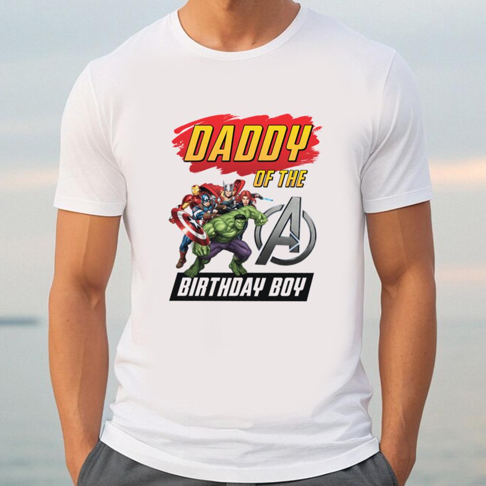 Avengers Dad T-shirt Daddy Of The Birthday Boy