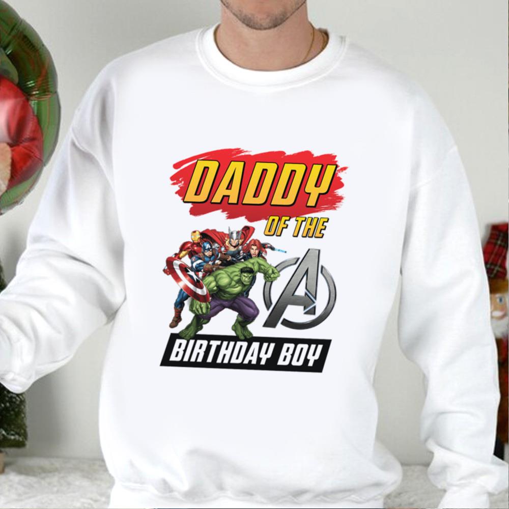 Avengers Dad T-shirt Daddy Of The Birthday Boy