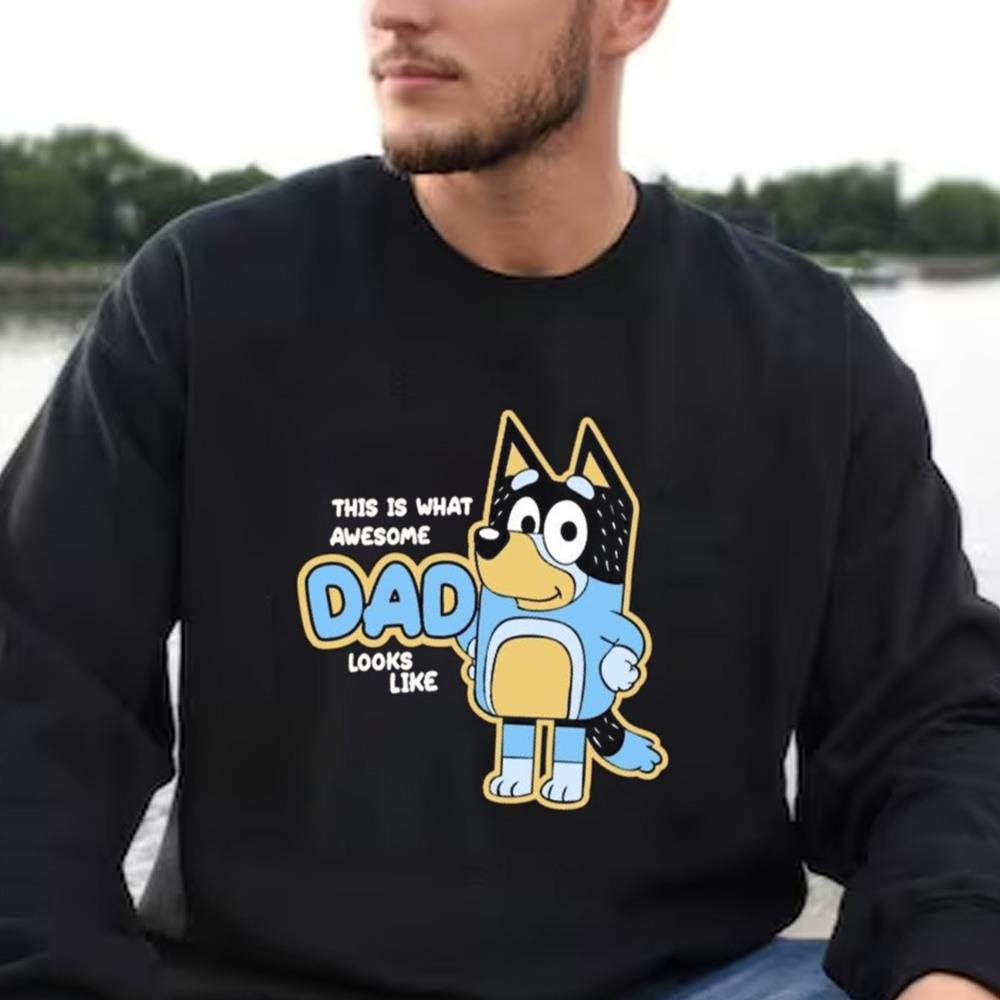 Awesome Dad Looks Like Bluey T-shirt Bluey Dog Shirt