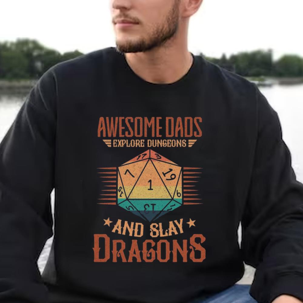 Awesome Dad Shirt Dungeon Daddy Shirt Nerdy Gift For Him Husband Humor Gift Shirt