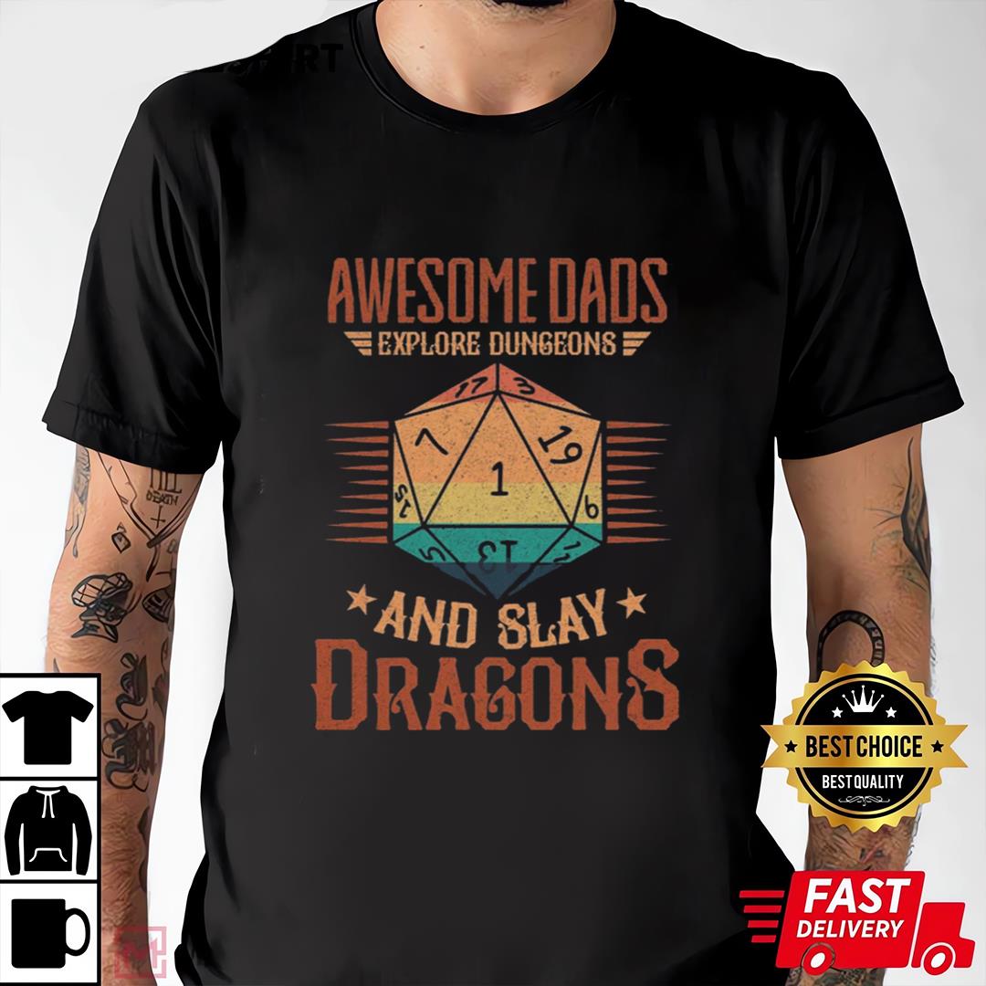 Awesome Dad Shirt Dungeon Daddy Shirt Nerdy Gift For Him Husband Humor Gift Shirt