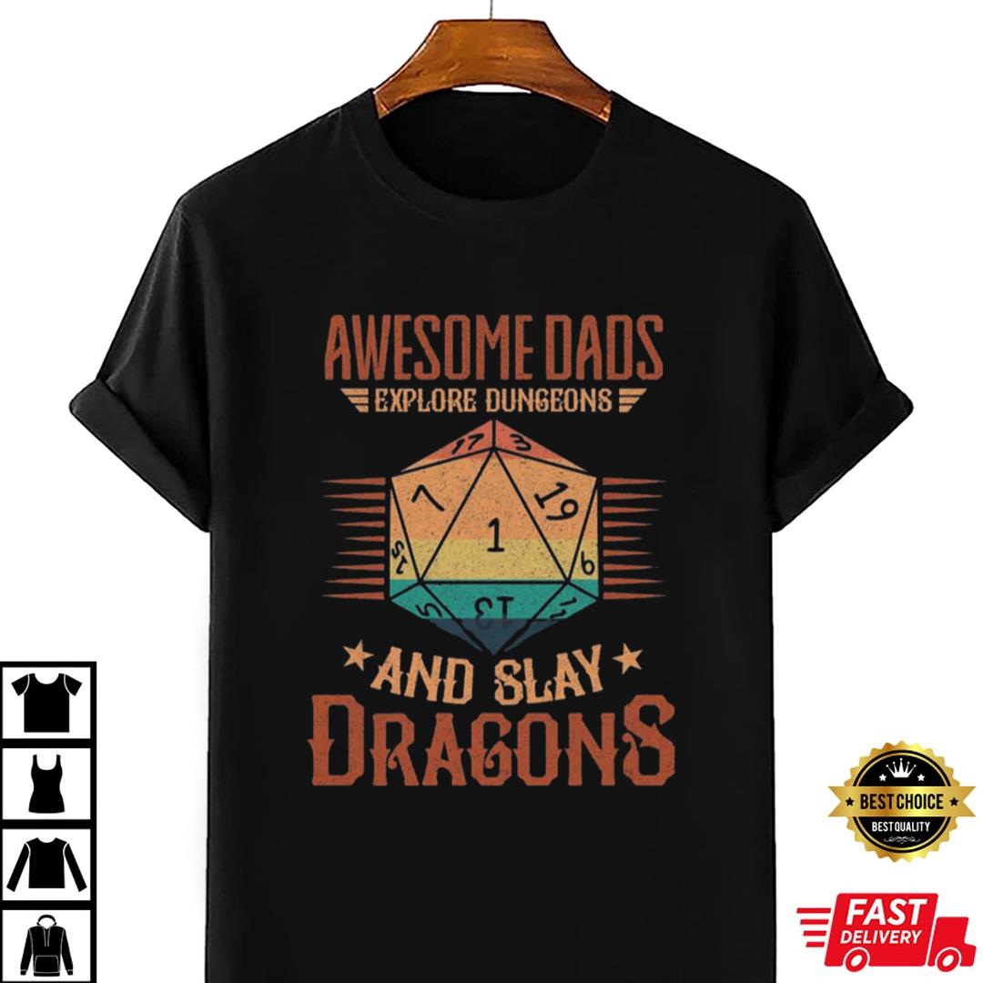 Awesome Dad Shirt Dungeon Daddy Shirt Nerdy Gift For Him Husband Humor Gift Shirt