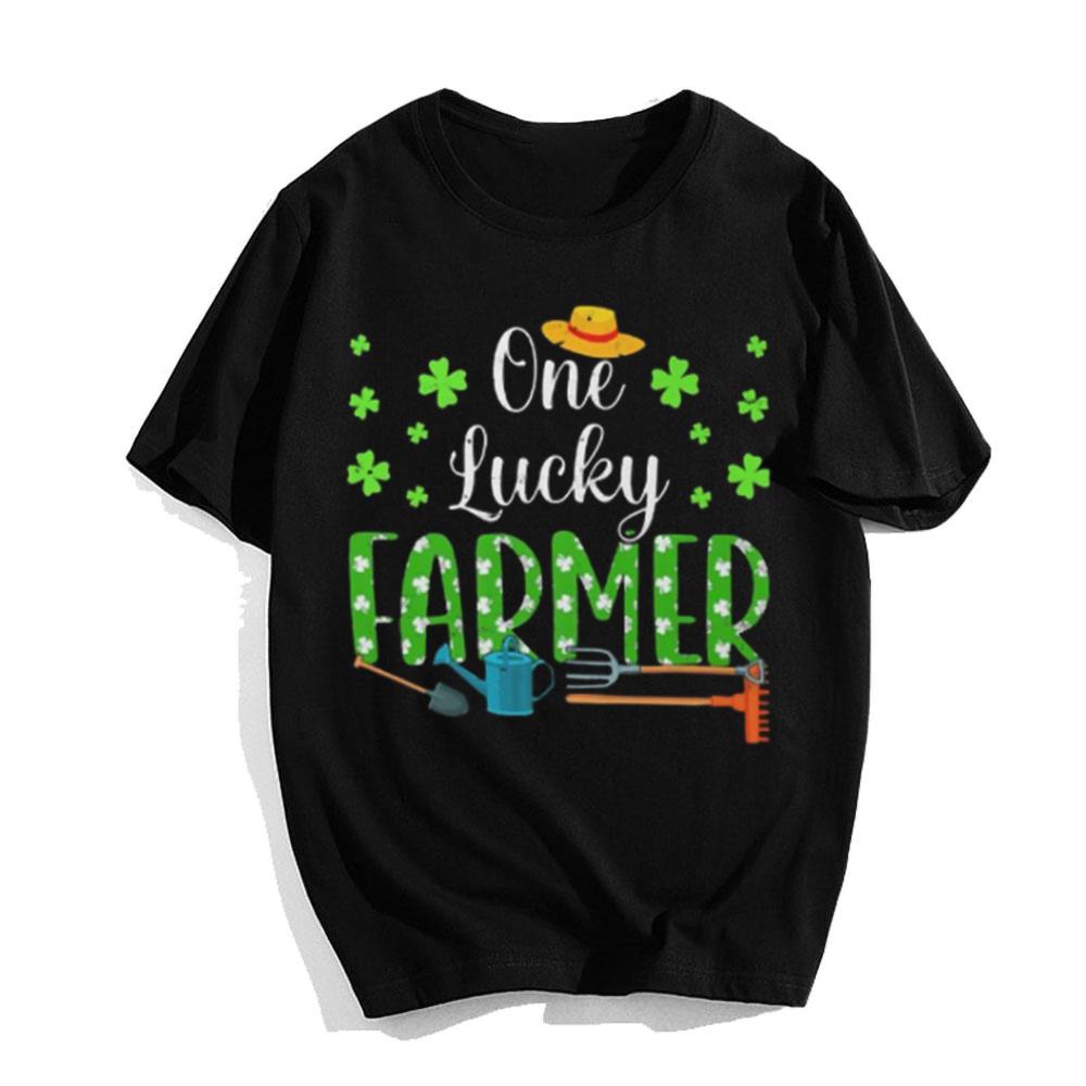 Awesome Funny Farmer St Patricks Day Shamrock T-Shirt