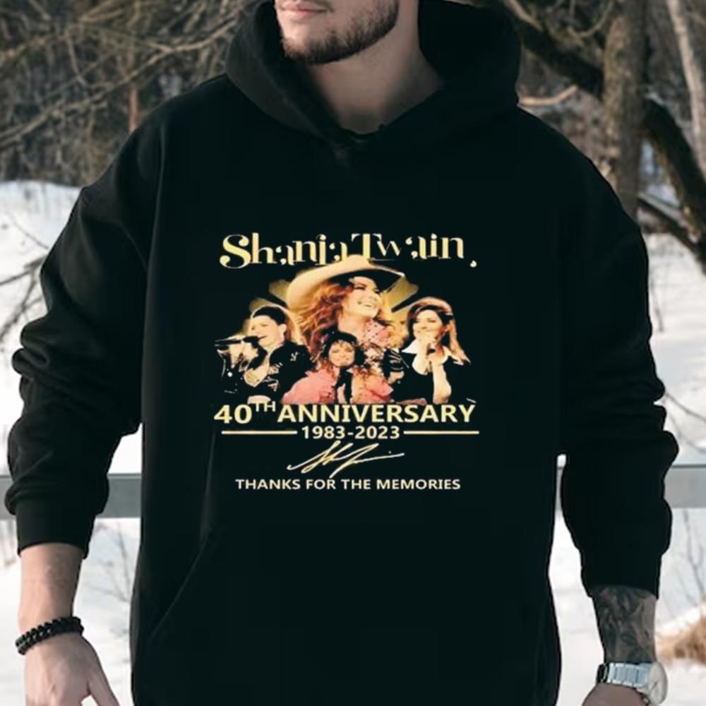 Awesome Shania Twain 40th Anniversary 1983 2023 Thanks For The Memories Signature Shirt