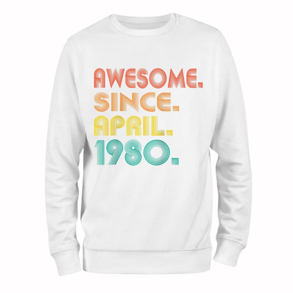 Awesome Since April 1980 Year Of Birth 43th Birthday T-shirt