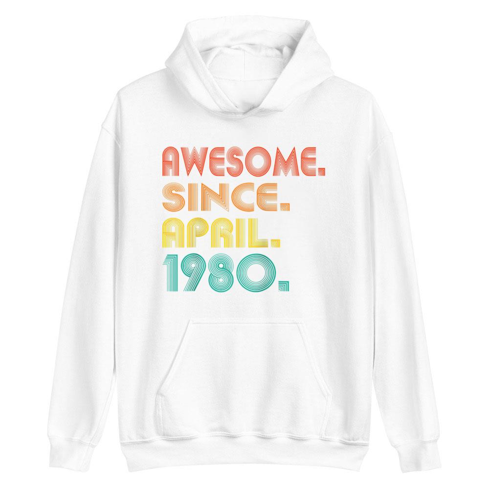 Awesome Since April 1980 Year Of Birth 43th Birthday T-shirt
