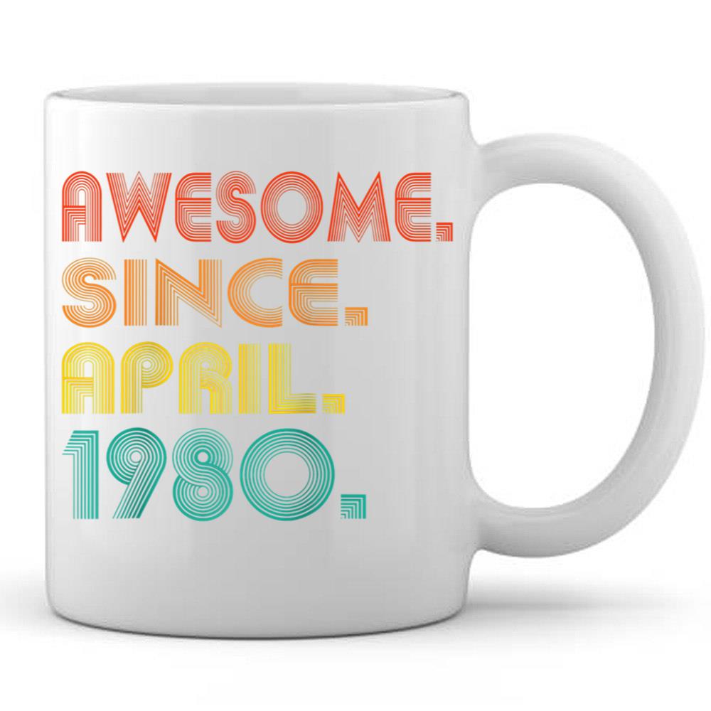 Awesome Since April 1980 Year Of Birth 43th Birthday T-shirt