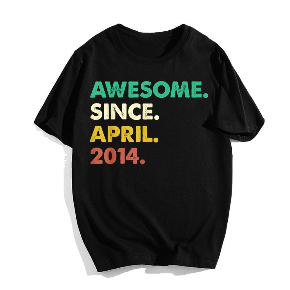 Awesome Since April 2014 9 Years Old Gifts 9th Birthday T-Shirt