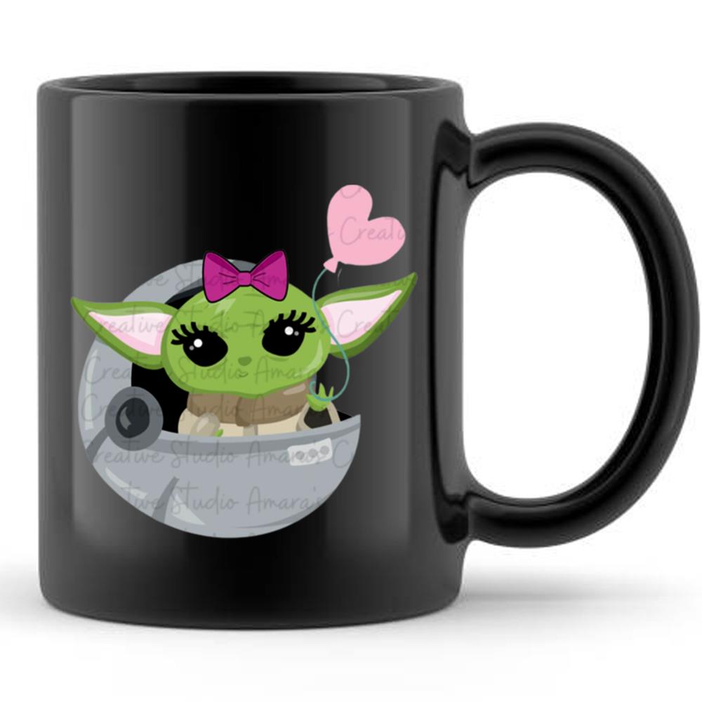 Baby Girl Yoda Shirt Baby Yoda With Heart Shirt Baby Yoda Baby Girl Shirt Star Wars Shirt