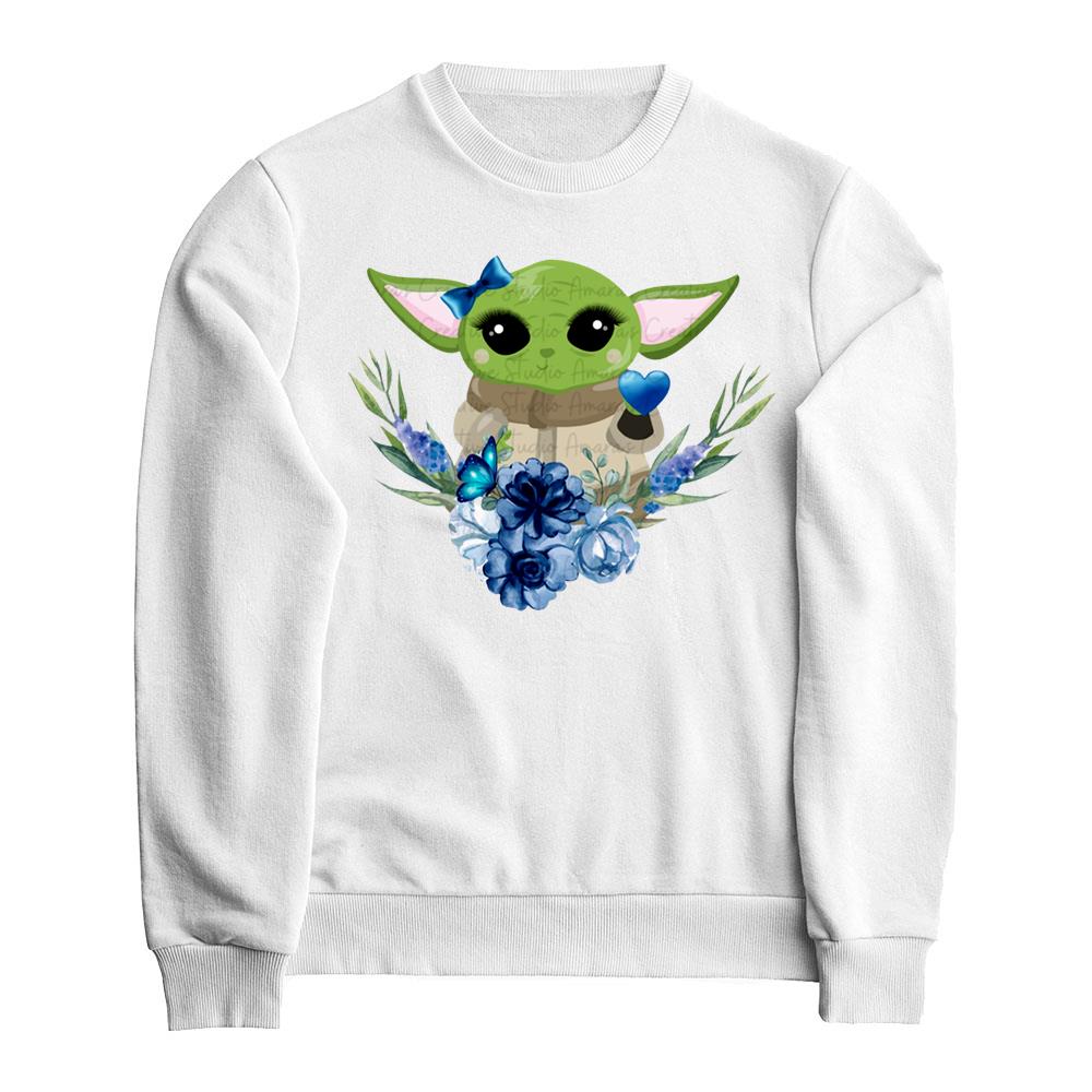 Baby Yoda Girl With Ring Of Flowers Shirt Baby Yoda Shirt Star Wars Shirt