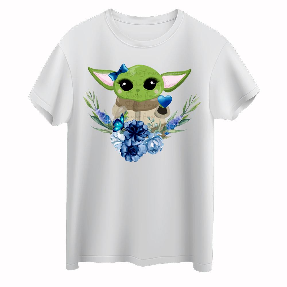 Baby Yoda Girl With Ring Of Flowers Shirt Baby Yoda Shirt Star Wars Shirt