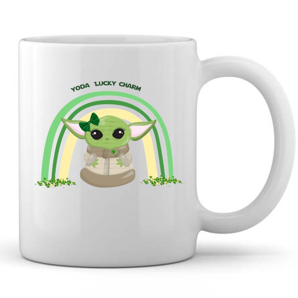 Baby Yoda Lucky Charm Shirt Star Wars Shirt Mandalorian Shirt Grogu Shirt St Patrick's Day Shirt