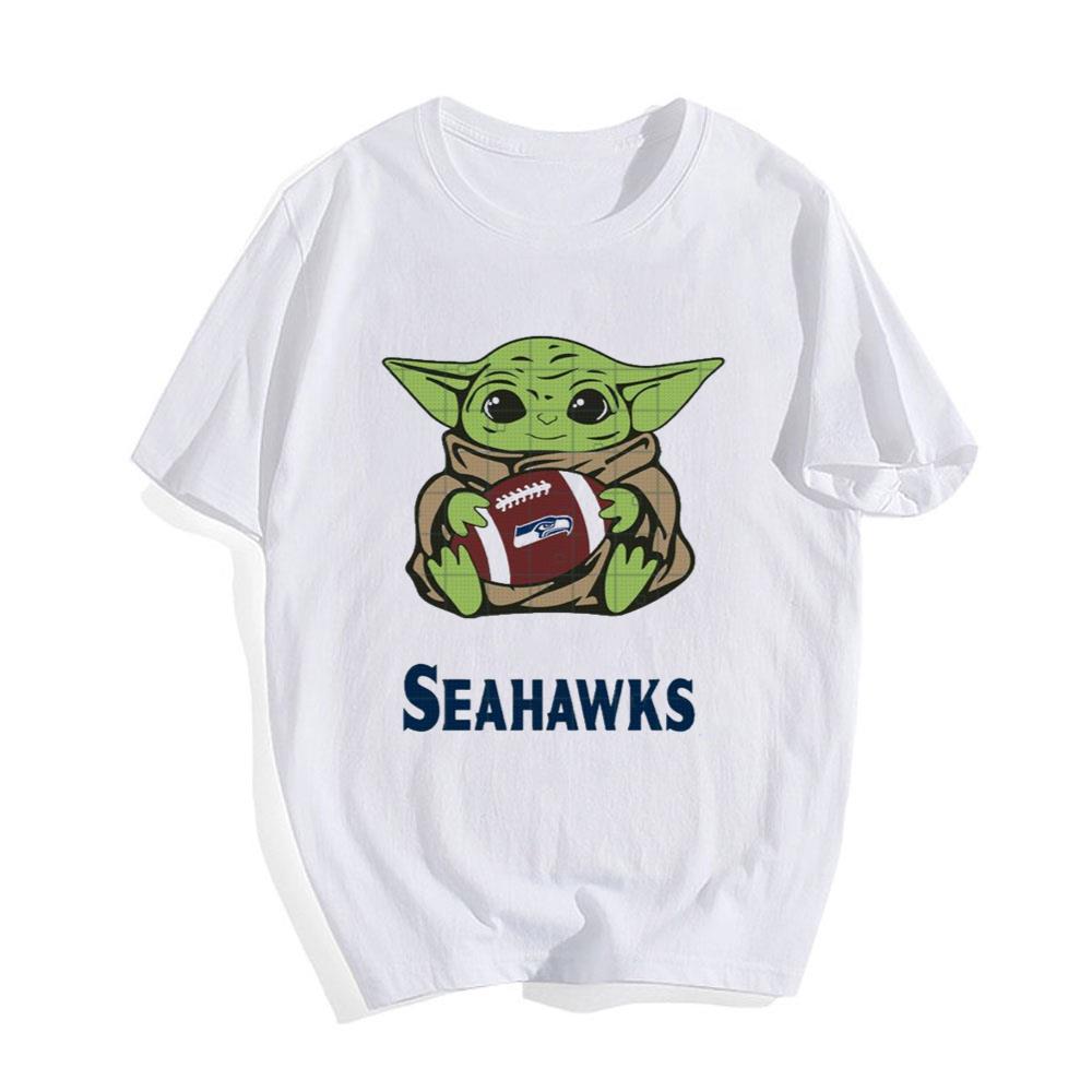 Baby Yoda NFL Seattle Seahawks Star Wars T-Shirt
