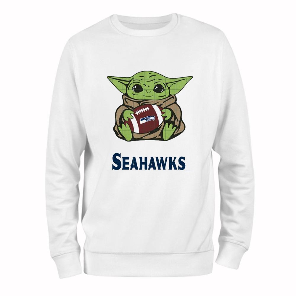 Baby Yoda NFL Seattle Seahawks Star Wars T-Shirt