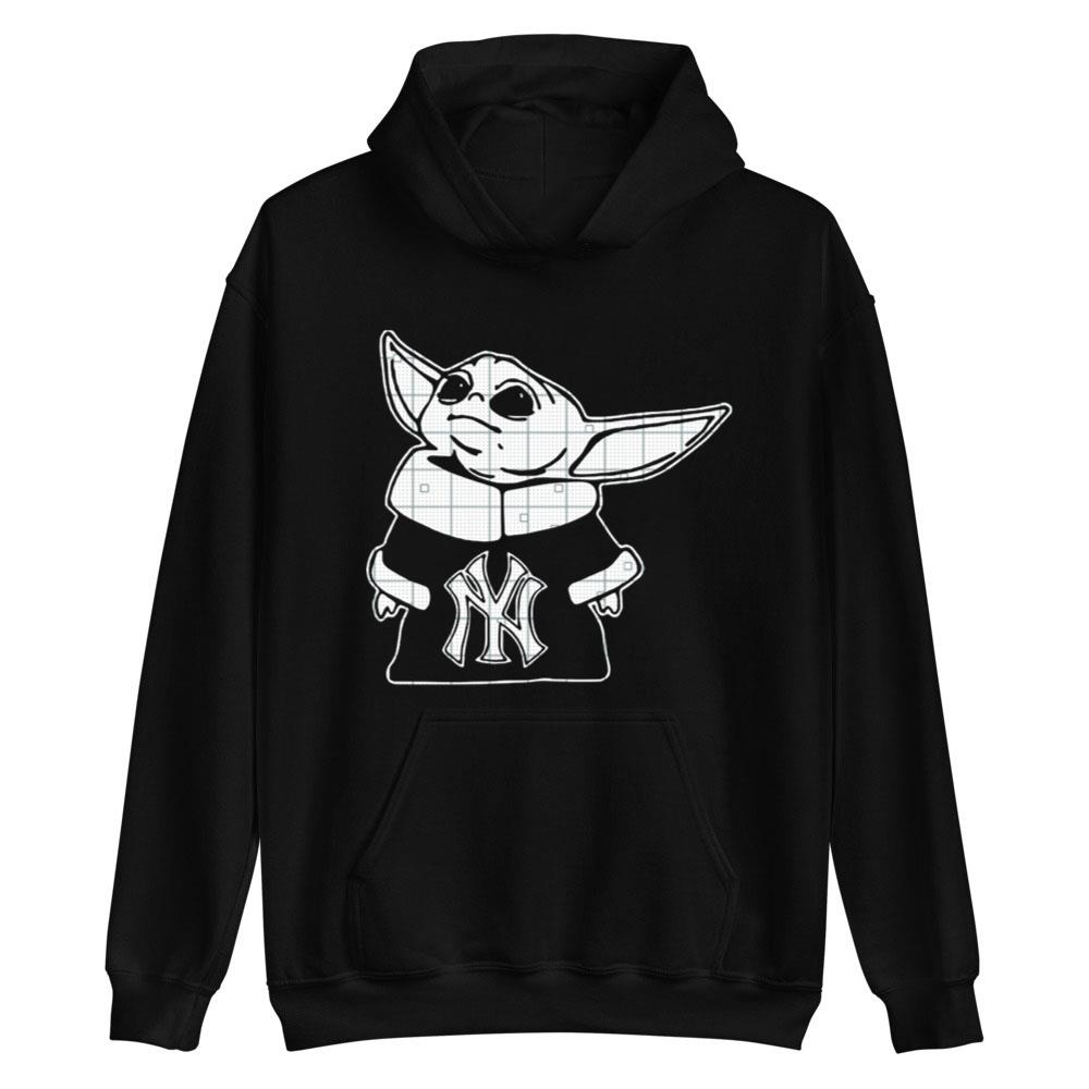 Baby Yoda New York Yankees T-Shirt For Yankees Fans