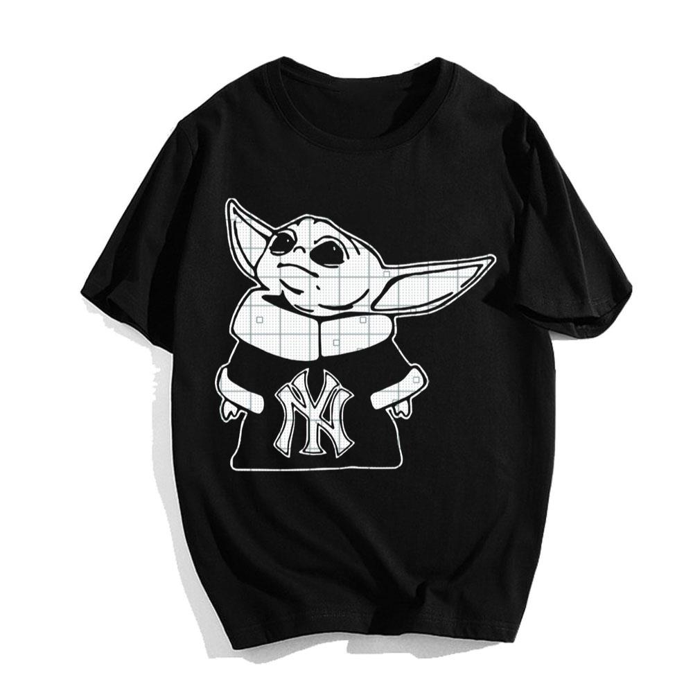 Baby Yoda New York Yankees T-Shirt For Yankees Fans