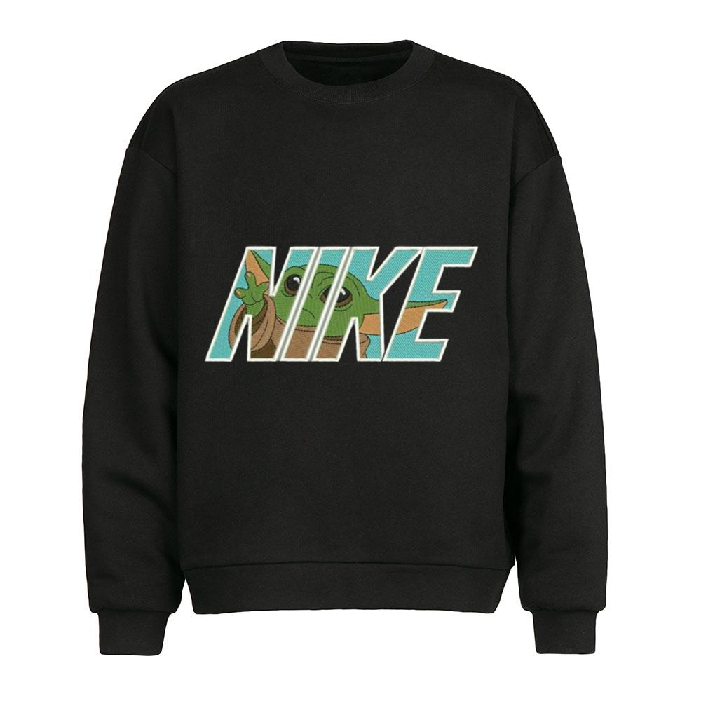 Baby Yoda Nike Star War T-Shirt Effect Embroider