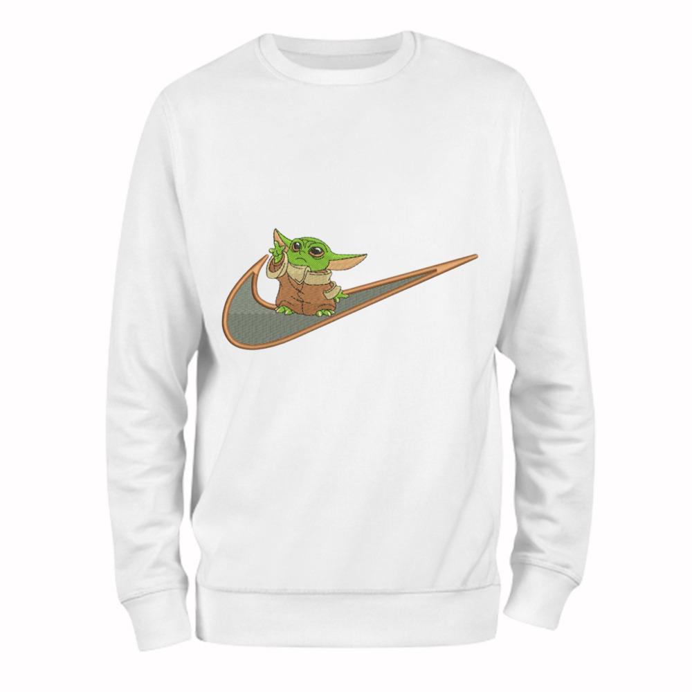Baby Yoda Nike T-Shirt Effect Embroider
