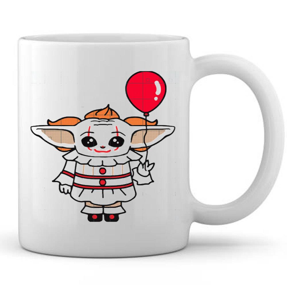 Baby Yoda Pennywise Horror Cute Yoda T-Shirt