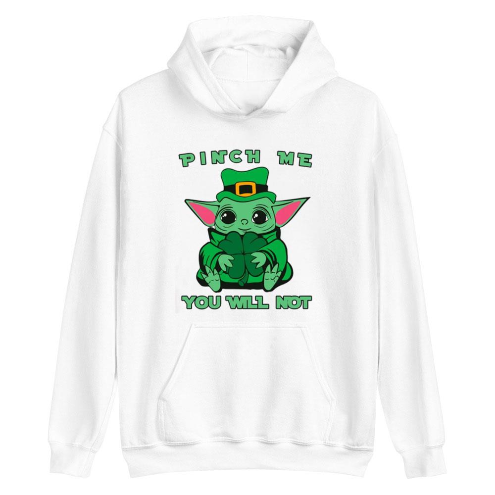 Baby Yoda Pinch Me You Will Not St Patrick’s Day T-Shirt For Mens