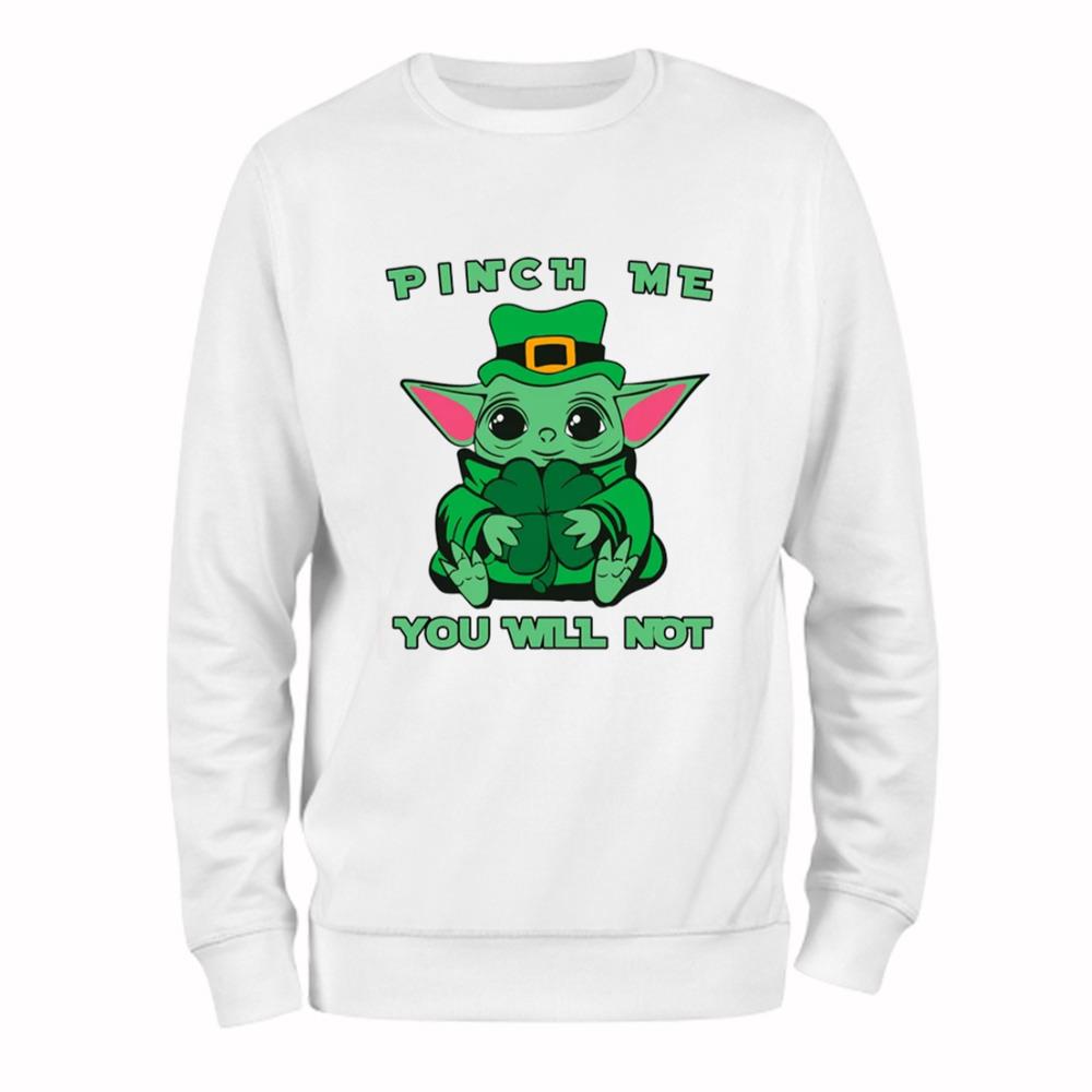 Baby Yoda Pinch Me You Will Not St Patrick’s Day T-Shirt For Mens