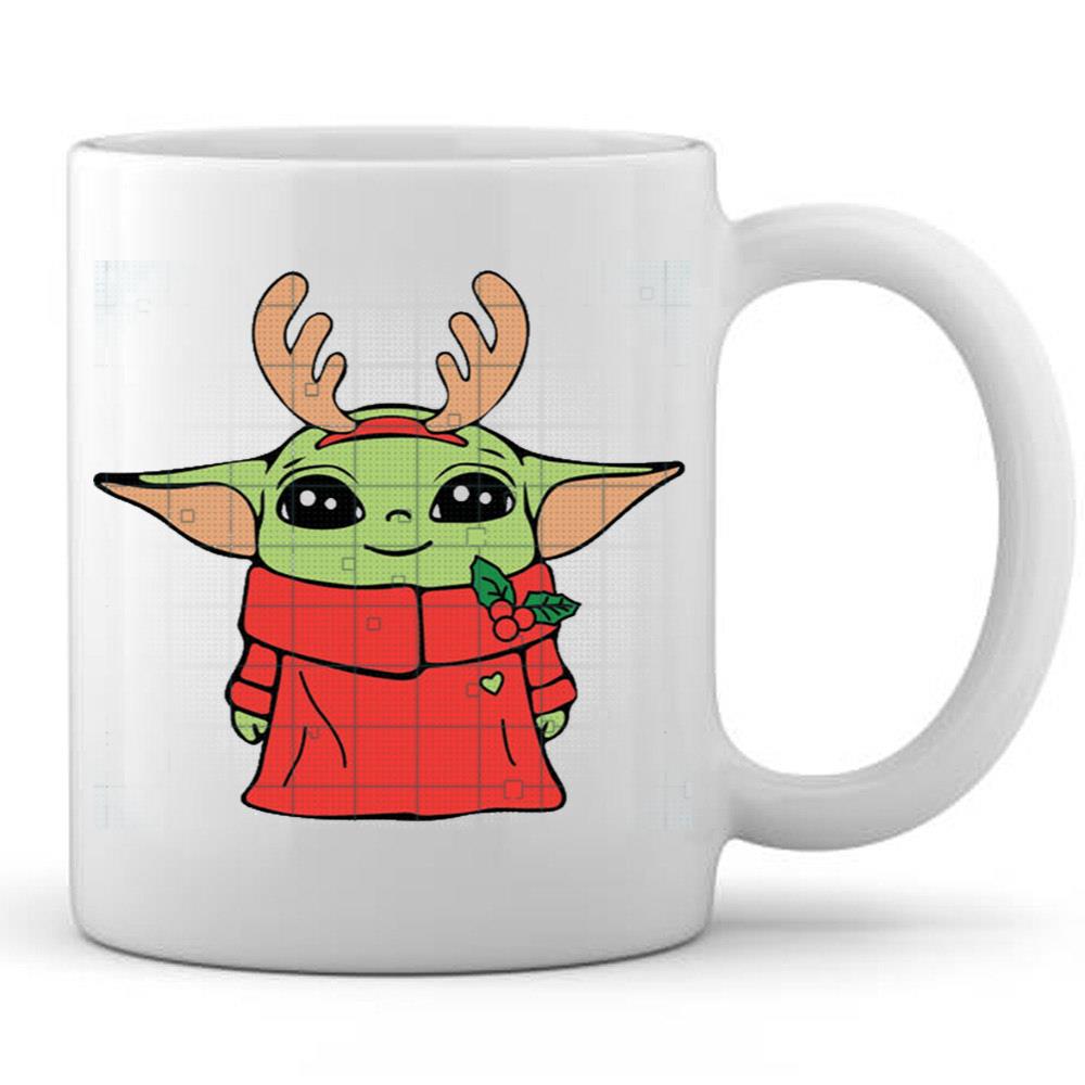 Baby Yoda Reindeer Christmas Baby Yoda Star Wars T-Shirt