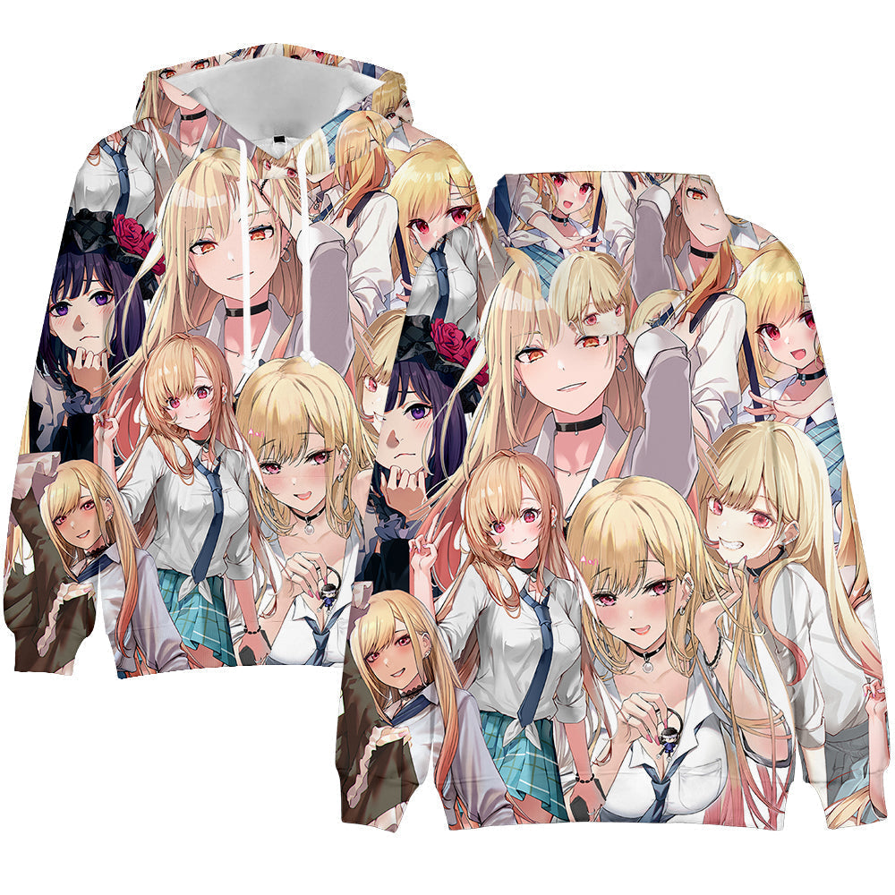 Anime My Dress-Up Darling Kitagawa Marin printing hoodies casual hooded sweatshirt