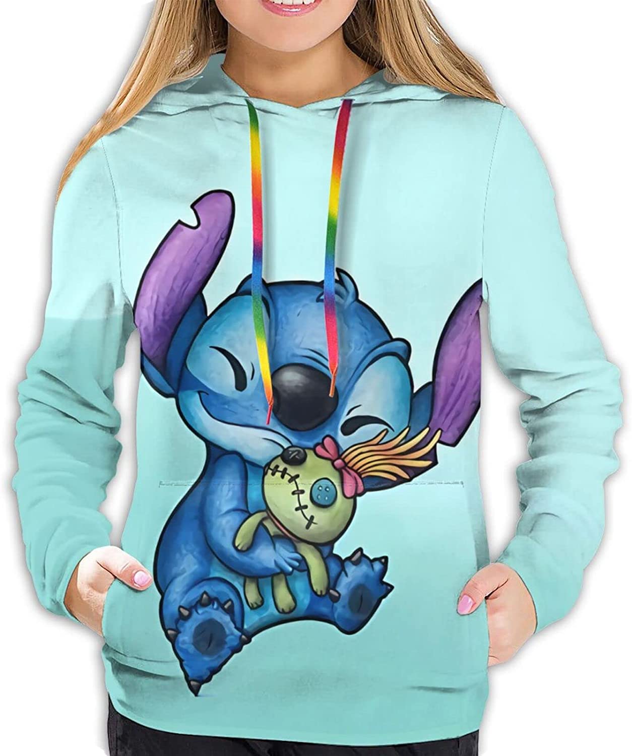 Anime Novelty Naughty lilo and Stitch Hoodie Pullover Girls Sweatshirt