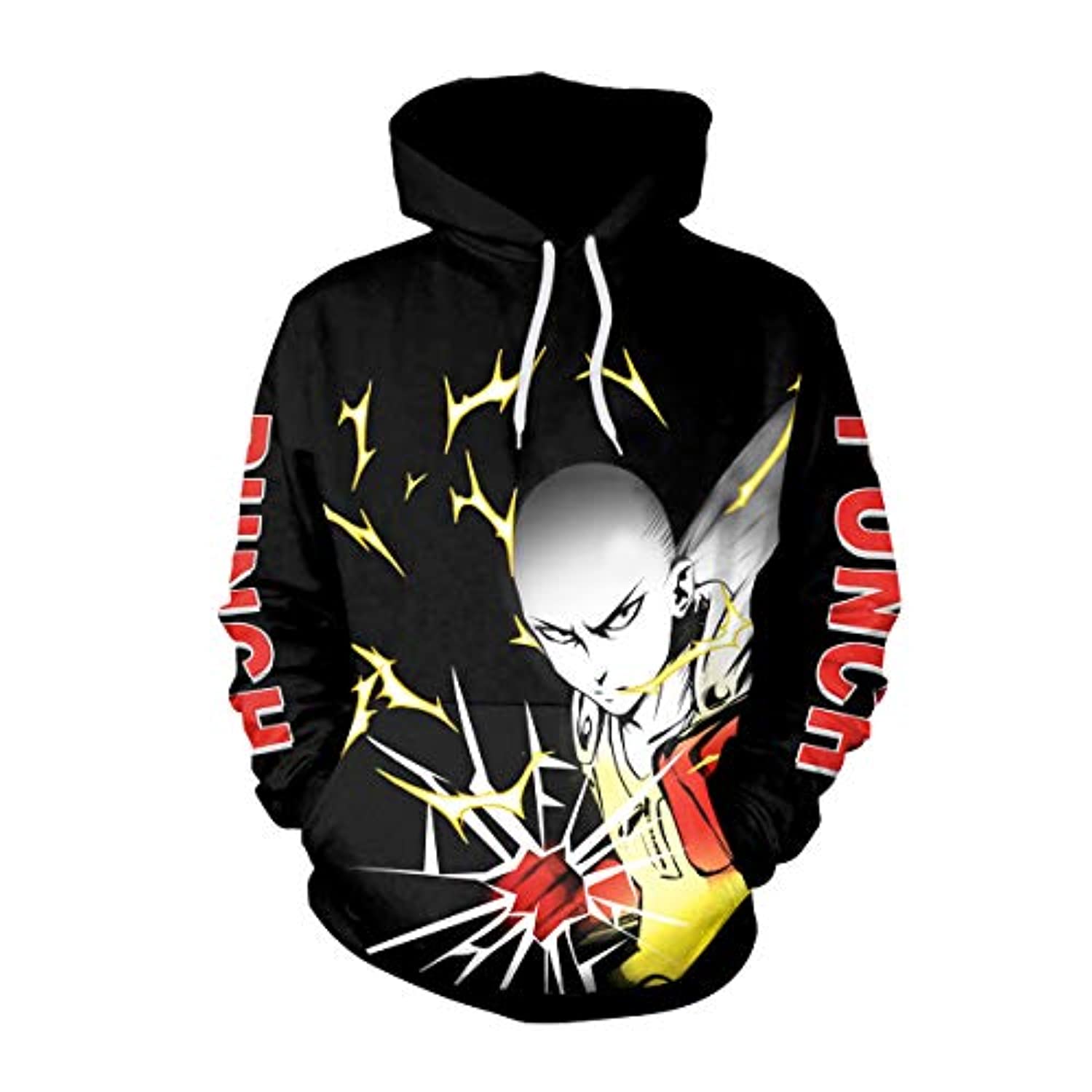 Anime One Punch Man Hoodies - Saitama 3D Print Black Pullover Hoodie